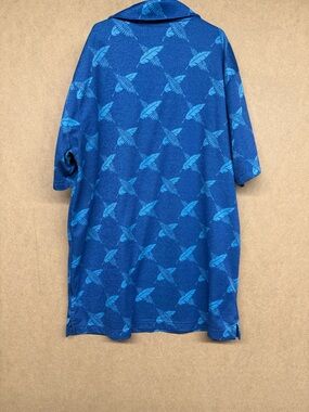 Puma Blue Tropical Print Golf Polo Medium